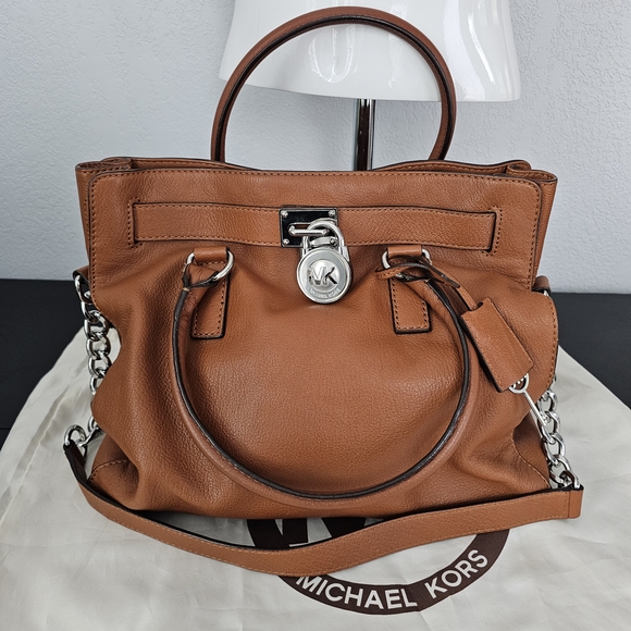 Michael Kors Handbags - Michael Kors Tan Satchel with Silver Hardware